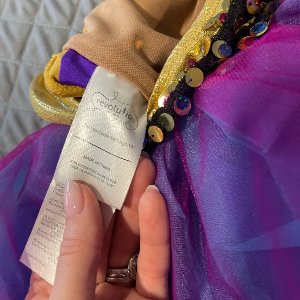 Revolution Gold and Purple Sequin Kids Costume